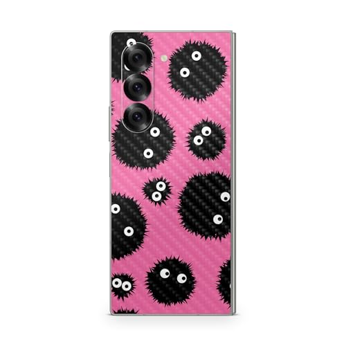 Carbon Fiber Phone Skin Compatible with Samsung Galaxy Z Fold 6 - Soot Sprites…