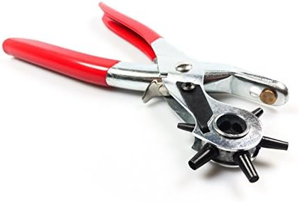 Best tools New Hand Rotary Leather Hole Punch Pliers Tool Belt Rubber Multi Watch Band Repair