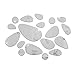 TTSAM 18PCS Silver Mirror Decals Acrylic Cobblestone Shape Wall Stickers(Not a Real Mirror), Cobblestone Shape DIY Decor for Home Room Bedroom Office Decoration Silver Mirror