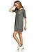 ROMWE Women's Short Sleeve Casual Loose Fit T-Shirt Tunic Dress Swing Dress Grey S
