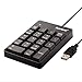 Sunreed USB Numeric Keypad, Portable Mini Number Pad Keyboard for Laptop Desktop Computer PC - Black
