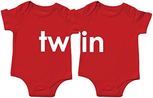 Twin Baby Boys Onesies, Includes 2 Bodysuits Twin 1 Twin 2 Set