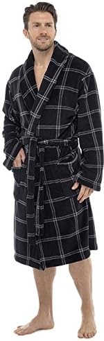 Strong Souls Mens Velour Fleece Dressing Gown