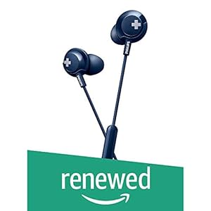 (Renewed) Philips Bass+ SHE4305 Headphones with Mic (Blue)