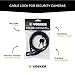 Vosker Security Camera Security Cable Lock with 2 Keys, Flexible Braided Steel, 6 Feet Long, Universal Cam and Protection Box Support