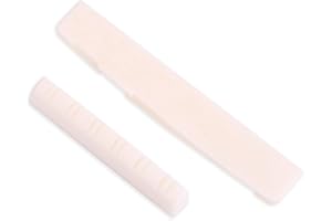 VGEBY Bridge Saddle Upper Nut, Bone Replacement Nut for 12 String Folk and Classical Guitar Nut For Oud Made Out Of Bone Bone Guitar Saddle Compensated 75 Mm 12 String Saddle Bone 12 Smarshall