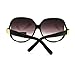 JuicyOrange Black Super Oversized Sunglasses Womens Classic ROUND CELEBRITY PRIVACY Shades NEW, Large