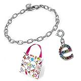CHARM IT! Rainbow Initial Charm & Starter Bracelet Set - E