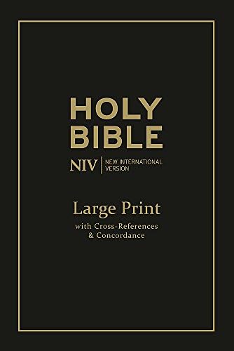 NIV Large Print Single-Column Deluxe Reference Bible: Leather (New International Version)