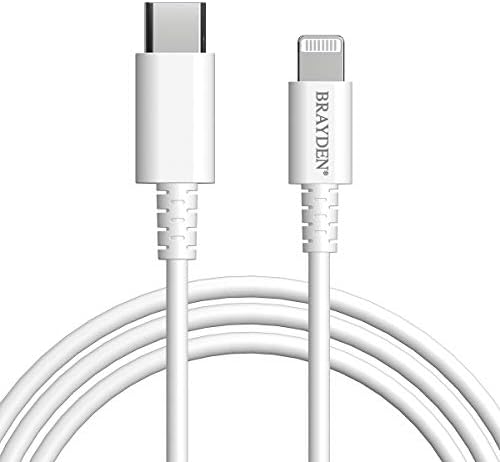 iPhone 12 Charger Cable, BRAYDEN USB C to Lightning Cable [1M Apple MFi Certified] Syncing for iPhone 12/11 / 11 Pro/X/XS/XR / 8 Plus/AirPods Pro, MacBook, Supports Power Delivery - White