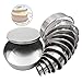 12 pcs Round Stainless Steel Food Grade Cookie Biscuit Cutter Set Circle Baking Pastry Ring Molds for Muffins Crumpets Donuts Scones Christmas Gift