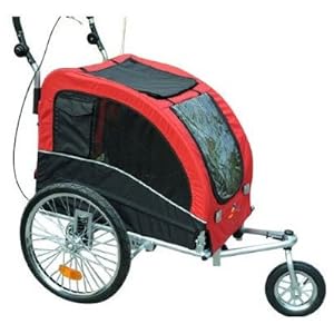 Aosom Elite II Pet Dog Bike Bicycle Trailer Stroller Jogger - Red