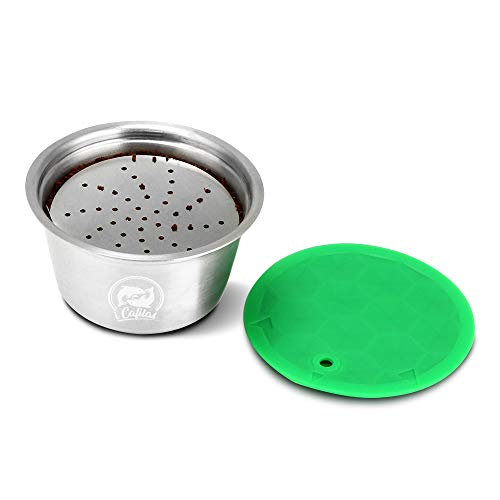 HaavPoois Wiederverwendbare Dolce Gusto-Kaffeefilter aus Edelstahl mit Schaufelbürste, nachfüllbare Kaffeekapseln Cup…