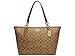 COACH SIGNATURE AVA SHOULDER TOTE KHAKI / SADDLE