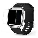 MoKo [2-PACK] Fitbit Blaze Screen Protector - [Tempered Glass] Premium HD Clear 9H Hardness Ballistic Glass Screen Protector Film with Oleophobic Coating for Fitbit Blaze Smart Watch