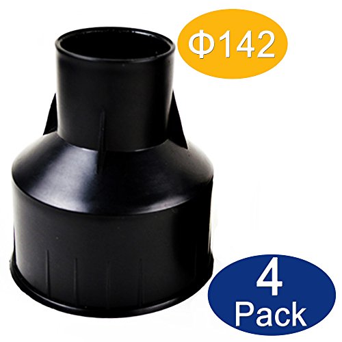 CNBRIGHTER Embedded Parts, Plastic Horn Shape,Black Built-in Fitting,Waterproof Outdoor/Indoor Preembedded Inserts,for LED InGround/Step Stair/Underwater Swimming Pool Lights,4 Pack (L-142)