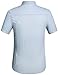 SSLR Men's Ombre Casual Short Sleeve Denim Shirt (Large, Blue)
