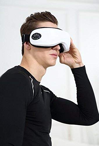 Eye Massager Machine - Electric Eyes Relax Therapy with Wireless Digital Heat Music Relief Rechargeable Vision Care Device