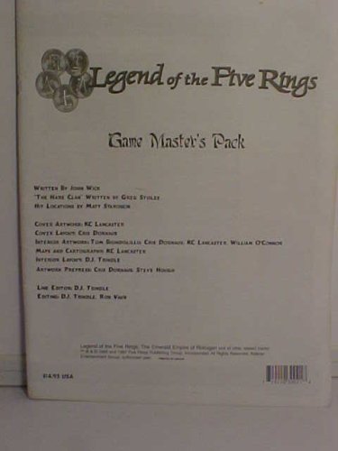 Legend of the Five Rings Game Master's Pack
