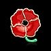 RevoLity Large Poppy Flower Brooch Lapel Badge Pin Gold Brooch for Women Red Enamel Flower Pin Brooch