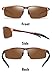SOXICK Men's Sports Polarized Sunglasses - Fashion UV Protection Rectangular Half Frame Sun Glasses