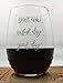 Stemless Red Wine Glass with Funny Sayings - 17 Ounce Good Day Awful Day Don't Ask! - Humorous Idea For Men, Women, Your Mom, Family and Friends On Any Special Occasion and Holidays