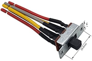 Power & Data Zing Ear Canal Ceiling Fan Reverse Direction Panel Mount Vertical Wiring Slide Switch 6 Pin DPDT ON 3A 250VAC 6A 125VAC ZE-209-22 SL13B Well Tec (1)