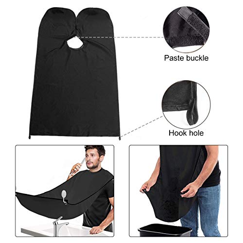 Beard Grooming Kits for Men,INKERSCOOP Beard Care Set 7 PCS Barber Hair Cutting Scissor+Straight Retro Razor+Bamboo Beard Boar Bristle Brush+Beard Comb+Beard Shaving Tool+Beard Bib Apron+Gift box