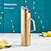 VonShef Brushed Gold Water Pitcher Jug Carafe Stainless Steel With Ice Guard 60 Oz