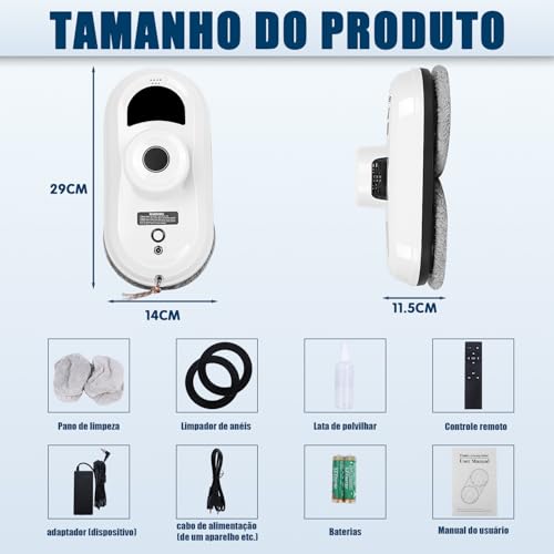 Robô Limpa Vidros, Robô Lavador de Janelas, Robo Limpador de Janelas Inteligente, Robô de Limpeza Automática de Janelas, Robô Limpador de Janelas Inteligente Automático Planejamento