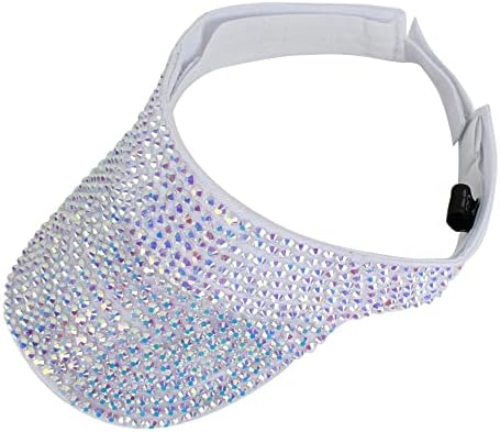 Vicenpal 3 Pack Rhinestone Sun Visor Hat for Women, Sparkly  display picture 3