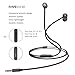 Earbuds, RAVEtone Bass Stereo in-Ear Headphones Earphones Earbuds with Mic S/M/L Eartips Compatible for Samsung, Android Phone and More Workout Headphones (Black)thumb 1