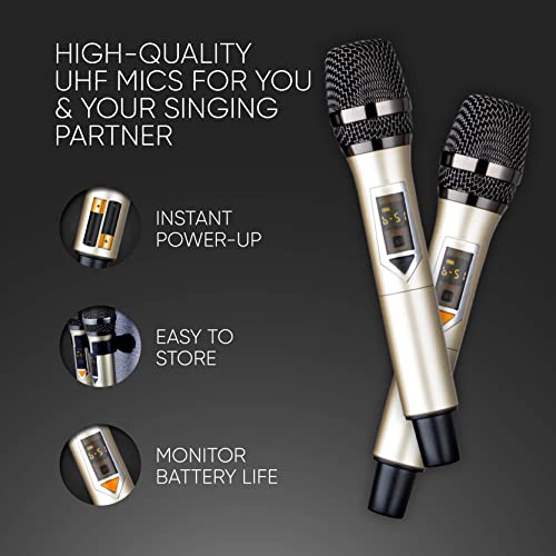 MASINGO 2023 Professional Karaoke Machine with Lyrics Display Screen