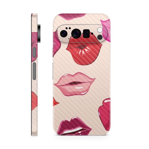 Carbon Fiber Phone Skin Compatible with Google Pixel 10 Pro - Many Kisses - Pre…
