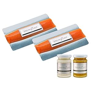 Gourmet-Set ROYAL – Geräuchertes Lachs Filet Royal mit 2 Gourmetsaucen / TOP Kühlversand (Gourmet-Set ROYAL 500g inkl 2…