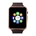 Smartwatch, Bluetooth Smart Watch Phone with Camera Pedometer SIM Card Slot for Android Samsung Sony Huawei and iOS iPhone (Partial Functions) Men Women Kids (Gold)