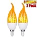 Severino -  LED Flame Effect Light Bulbs - 3 Modes Flickering Flame Candelabra Christmas Decorations Light Bulbs,E12 Base Fire Bulbs for Holiday party Decor (2 Pack) primary