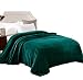 Exclusivo Mezcla Velvet Flannel Fleece Plush Queen Size Bed Blanket as Bedspread/Coverlet/Bed Cover (90" x 90", Teal) - Soft, Lightweight, Warm and Cozy