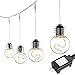 LE 25ft Globe String Lights with 25 Clear G45 LED Bulbs, Warm White, Plug in Dangling Café Bistro Light, Decorative Bulb String Light for Patio, Party, Pergola, Backyard, Garden, Porch and More