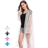 Hapshop Portable Waterproof Raincoat,Rain Poncho,Rainwear Adult (White-1Pack)