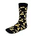 Urban Peacock Men's Novelty Fun Crew Socks for Dress or Casual (Brass Instruments - Black, 1 Pair)