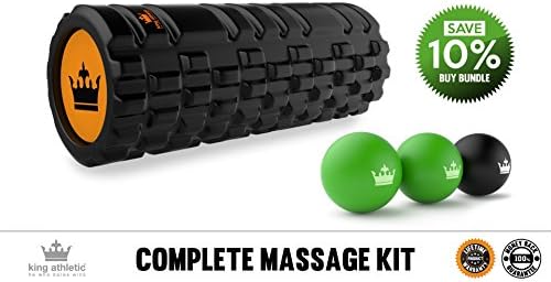 kit bundle set pack Ab Roller Wheel Abs Carver for Abdominal & Stomach Fitness Core Shredding rolling six pack crunches glider Lacrosse Muscle Roller Ball Set of 3 Massage Balls for Deep Tissue, Trigger Point, Physio Therapy & Instant Myofascial Stress Release Rubber Balls acupressure fasciaExercise Training Equipment Cardio Sport Women Men Adults Kids Children - FRB-MBSG-UK