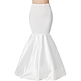 BEAUTELICATE Women 1 Hoop Mermaid Petticoat Fishtail Underskirt Trumpet Crinoline for Mermaid Wedding Dress