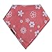 Babysta Bandana Drool Bibs for Girls with Snaps, 4-Pack Absorbent Teething Bibs