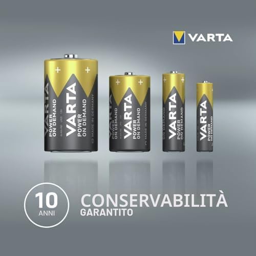 Batterie 20x AA & 20x AAA, confezione da 40, pile Mix Pack, Power on Demand, Alcaline, pacco di stoccaggio in confezione ecologica, Made in Germany [Esclusivo su Amazon]