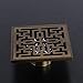 Antique Brass Bathroom and Kitchen and Balcony Square Floor Shower Drain Waste Symmetry Engraving Copper Tee Ground Floor
