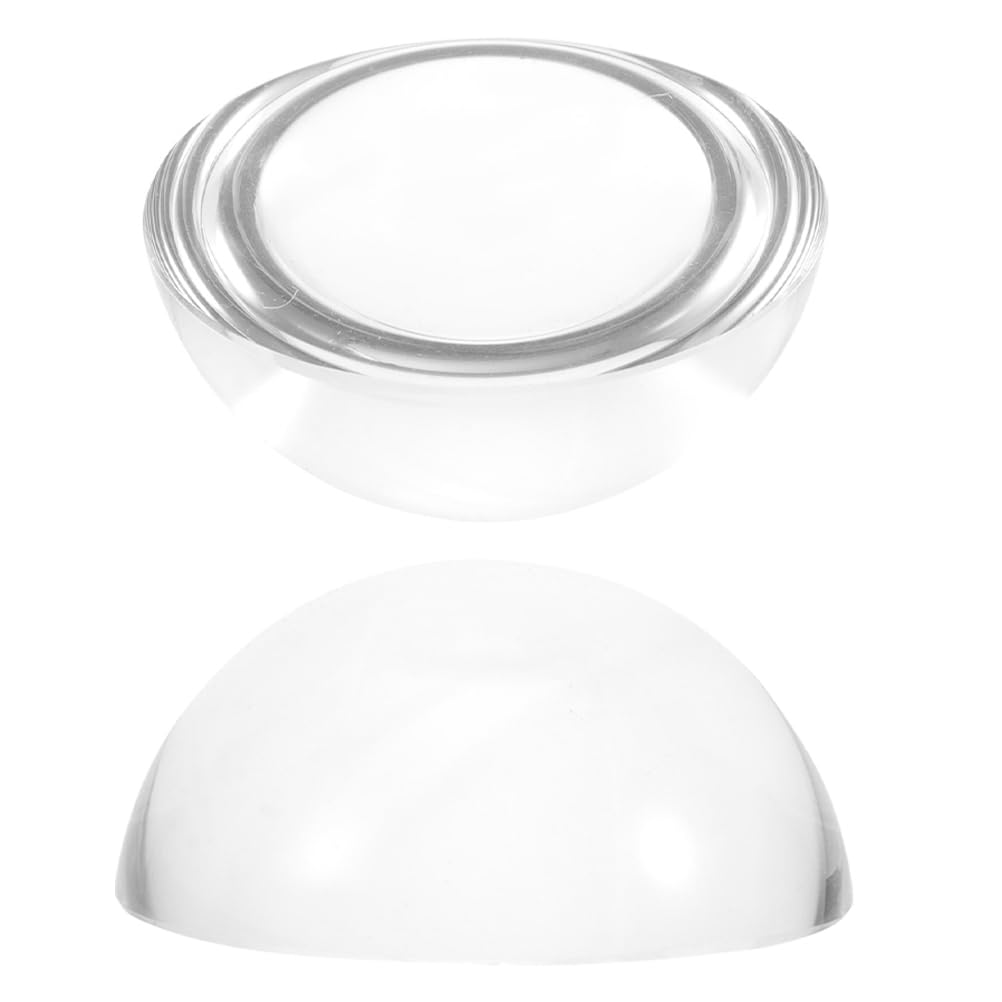 NUOBESTY Glass Paperweight Hemisphere 1.97In Clear Weighted Desk Tool for Calligraphy Tailor Sewing Quilting and Crafting - Stable Pressing Accessory for Office and Creative Projects