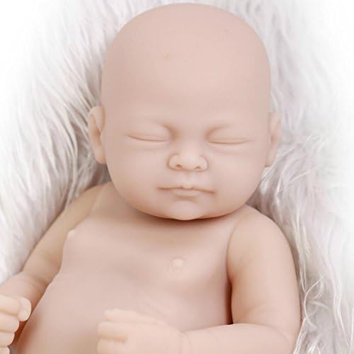 Reborn Doll Kits Full Limb Vinyl Unpainted Sleeping Girl Baby Kit 10 Inch