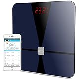 BMI Digital Bluetooth Body Fat Scale, Dr.meter Smart Bathroom Weight Scale Body Composition Analyzer Health Monitor with iOS and Android App, Sensitive ITO Conductive Tempered Glass Surface-Black