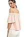 Shein Women's Off Shoulder Ruffle Sweet Crop Blouse Top Large Pink